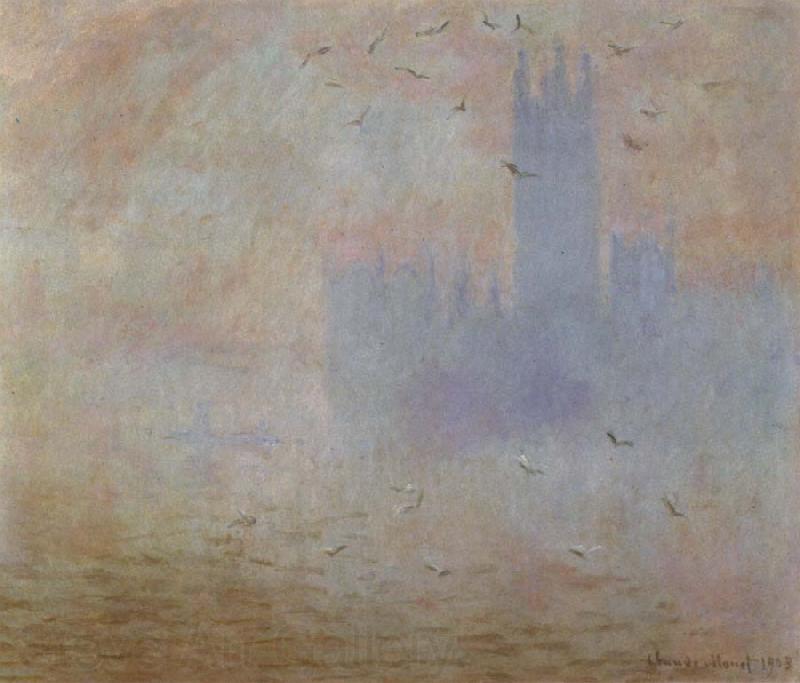 Claude Monet Houses of Parliament,Effect of Sunlight in the Fog Norge oil painting art